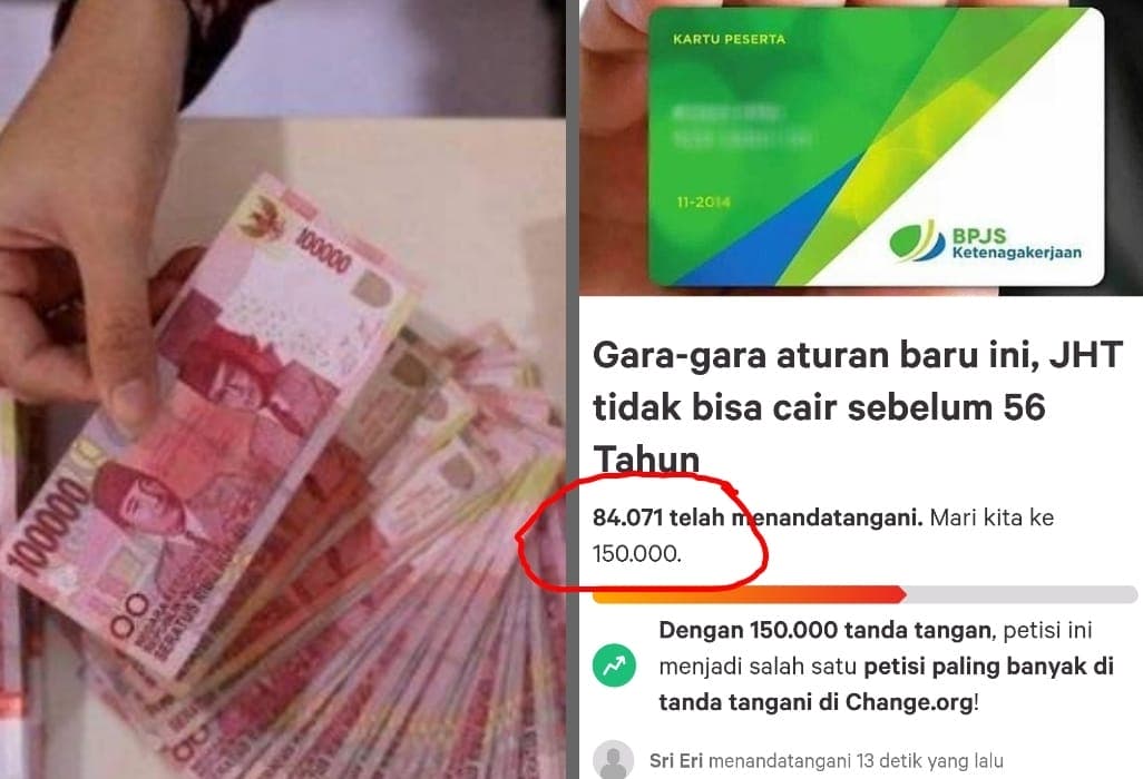 petisi tolak JHT cair di usia 56 tahun