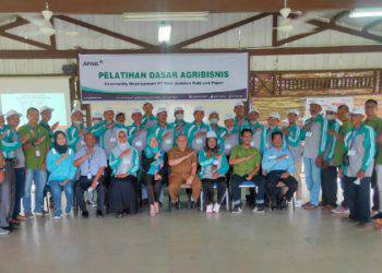 Community Development (CD) PT Riau Andalan Pulp and Paper (RAPP), Grup APRIL. Menggelar program Pelatihan Dasar Agribisnis bagi petani binaan se Provinsi Riau.