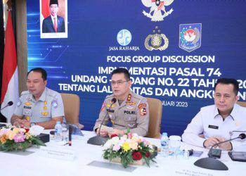 Dirut Jasa Raharja, Kemendagri dan Korlantas Polri mengadakan Forum Group Discussion (FGD) di Jakarta (25/01/2023)