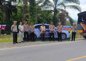 Jasa Raharja melakukan kegiatan Pemasangan Replika Mobil Patroli dan Survei Jalan Bersama Forum Lalu Lintas dan Angkutan Jalan (LLAJ) pada tanggal 8 April 2023 dalam Rangka Kesiapan Operasi Ketupat Lancang Kuning Tahun 2023 Polres Indragiri Hilir