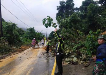 Akses Tertutup Akibat Longsor di KM 17 Lubuk Jantang, Sistem Buka Tutup Diterapkan