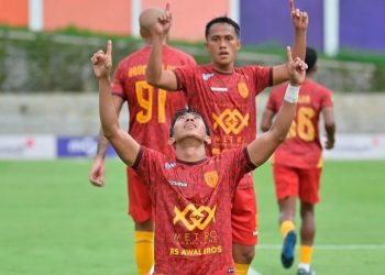 PSPS Riau Unggul 2-0 atas Nusantara United di Babak Pertama