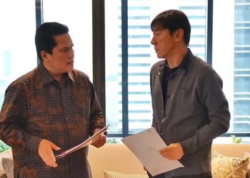 Erick Thohir Beri Isyarat Perpanjangan Kontrak Shin Tae-yong