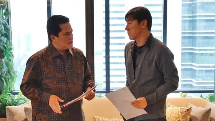 Erick Thohir Beri Isyarat Perpanjangan Kontrak Shin Tae-yong