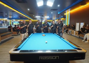 Atlet Biliar Pekanbaru Latihan di Rumah Billiards Golden Break untuk PON XXI 2024