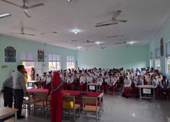 Sosialisasi Tabungan Simpel (simpanan pelajar) di SMP Negeri 1 Lingga