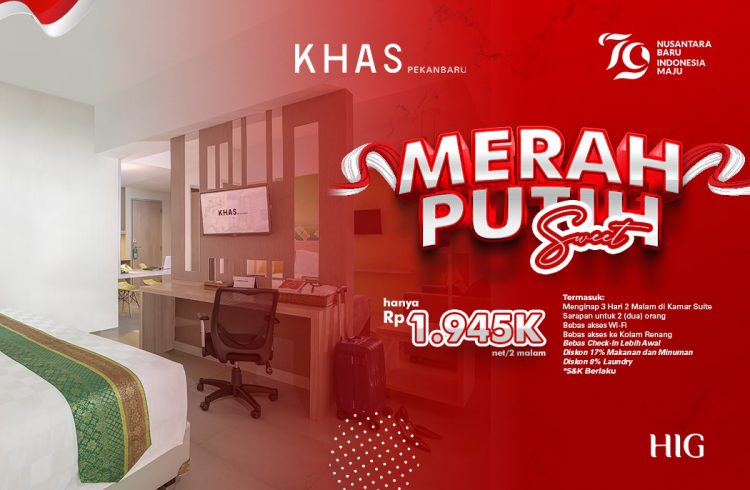 Hotel KHAS Pekanbaru Tawarkan Promo Spesial "Merah Putih Sweet" untuk Rayakan HUT ke-79 RI