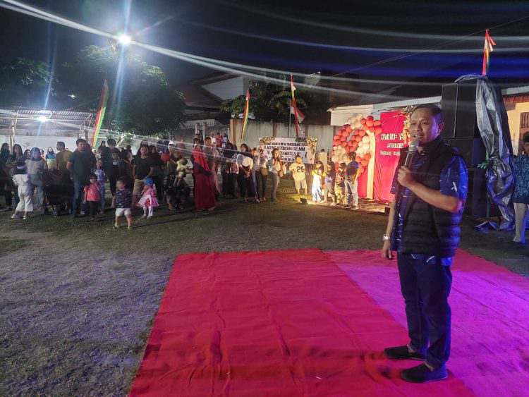 Warga Tangkerang Tengah Sampaikan Keluhanan ke Agung Nugroho di Malam Puncak HUT RI