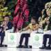 Managing Director Royal Golden Eagle (RGE), Anderson Tanoto, menjadi pembicara pada Indonesia International Sustainability Forum (ISF) di Jakarta Convention Center, Jakarta, Kamis (5/9/2024).