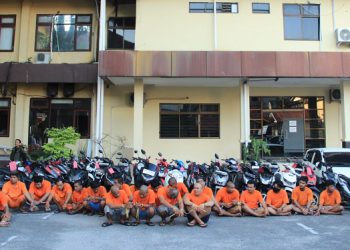 22 Pelaku Pencurian Kendaraan Bermotor di Pekanbaru Ditangkap