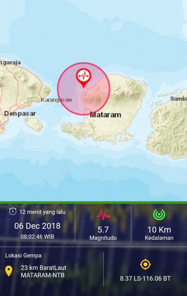 Pagi Ini Gempa 5 7 Sr Guncang Mataram Bertuahpos