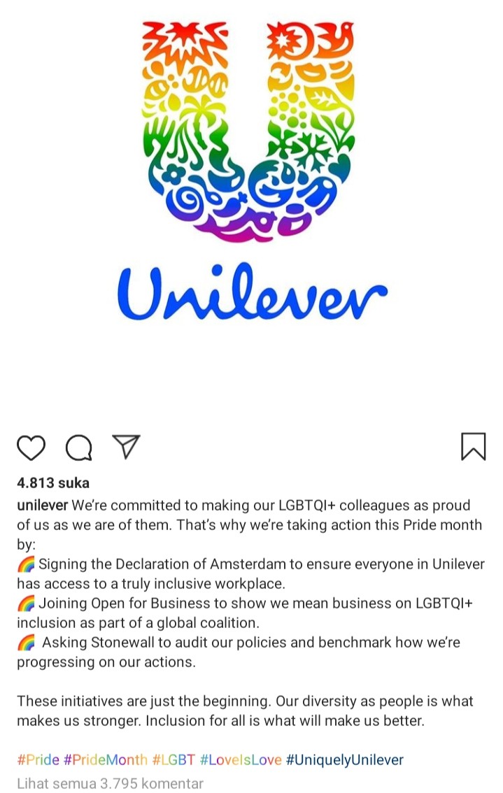 Unilever dukung LGBTQI