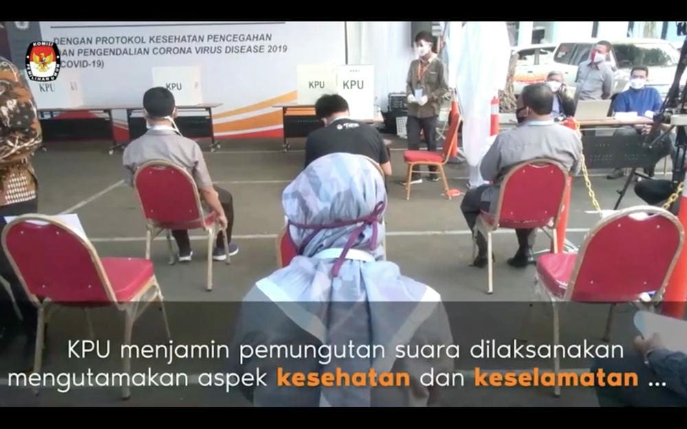 Protokol kesehatan saat pencoblosan