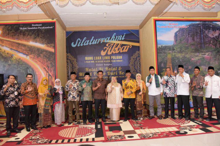 Bupati Bengkalis menghadiri acara halal bi halal Persatuan Keluarga Payakumbuh dan Lima Puluh Kota (Pelko) Minggu, 22 Mei 2022 di Kec. Mandau, Duri.