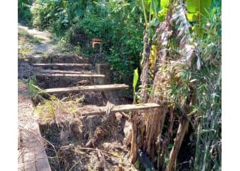 Foto : Kondisi jembatan tidak bisa dilalui pasca aksi pencurian