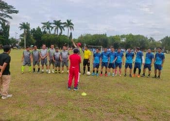 Menyambut HUT Kuansing tanggal 12 Oktober 2022 mendatang, Pemkab Kuansing menggelar berbagai lomba, salah satunya mini soccer.