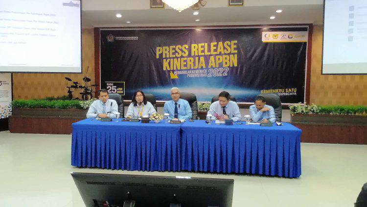 Press Release Kinerja APBN Perwakilan Kemenkeu Provinsi Riau 2022.