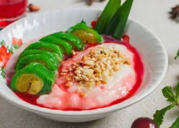 Resep dan cara membuat es pisang ijo