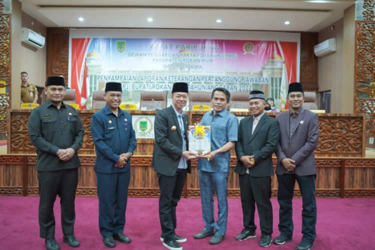 DPRD Rokan Hilir Rapat Penyampaian LKPJ Bupati Rohil Tahun Anggaran 2022, Rokan Hilir (3/4/23)