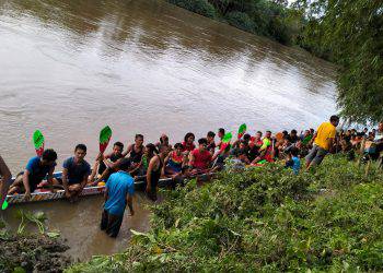 Latihan perdana Jalur Singa Kuantan desa Sungai Pinang kecamatan Hulu Kuantan