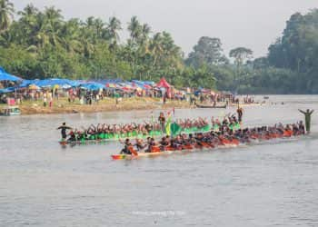 Cakaran Garuda Muda vs Singa Kuantan di Open Turnamen Tepian Datuak Bandaro Pasar Gunung