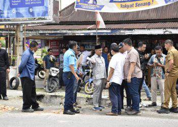 Suasana Kunlap Komisi I sidak kondisi jalan rusak akibat IPAL