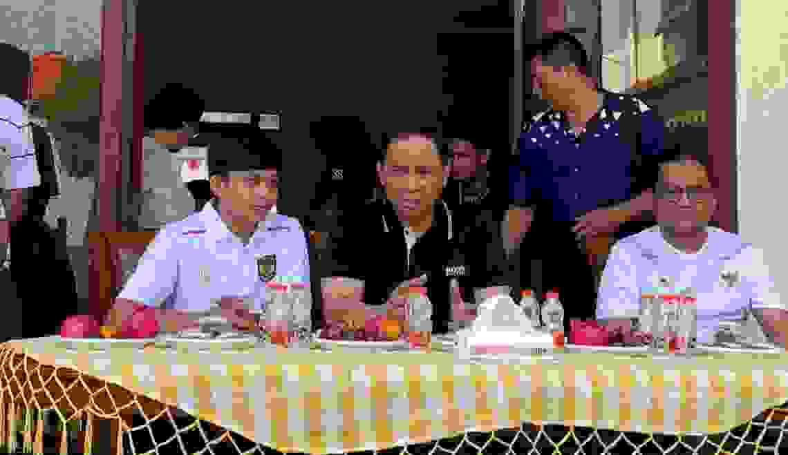 Ketum Hipemari Jakarta Rifky Arifi, Ketum PMRJ Komjen Pol Gatot Eddy Pramono, Ketua Harian PMRJ Setri Yasra.