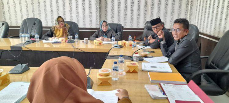 Anggota DPRD Rohil Pansus C Ucok Mukhtar rapat bersama Dinas DP2KBP3A Terkait Kabupaten Layak Anak.