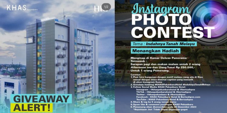 Khas Pekanbaru Hotel dan Bertuahpos.com Gelar Instagram Photo Contest "Indahnya Tanah Melayu"