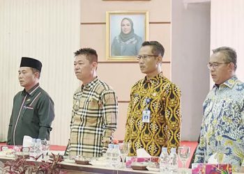 Wakil Ketua DPRD Rohil saat menghadiri Rapat Musrenbang Rencana Kerja Pembangunan Daerah (RKPD) di Gedung Pertemuan Misran Rais di Bagansiapiapi