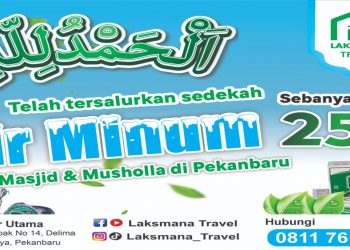 Laksmana Travel Sudah Salurkan 250 Dus Air Mineral ke Masjid dan Musholla di Pekanbaru