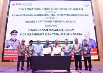 BRK Syariah dan Kejati Kepri Teken MoU Tentang Penanganan Masalah Hukum Bidang Datun