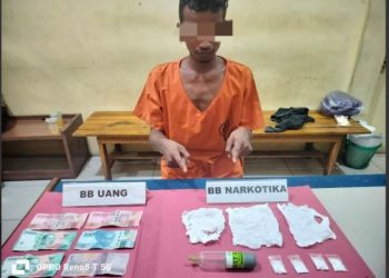 Polsek Kampar Kiri Hilir Tangkap Terduga Pengedar Sabu