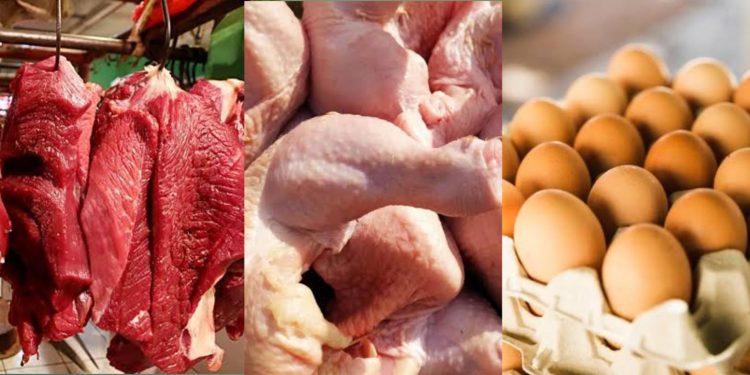 Harga Daging Sapi, Ayam dan Telur Kompak Naik