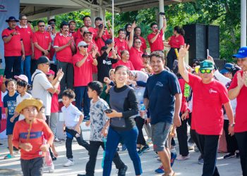 Meriahnya suasana peringatan May Day di Riau Kompleks