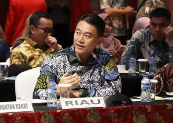 Wakil Ketua DPRD Provinsi Riau Hardianto saat menghadiri Rakernas ADPSI dan ASDEPSI di Jakarta