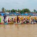 Sebanyak 4 jalur dari Kabupaten Kuansing yang disponsori oleh RAPP mengikuti parade jalur di hari pertama Event Nasional Pacu Jalur Kuansing 2024