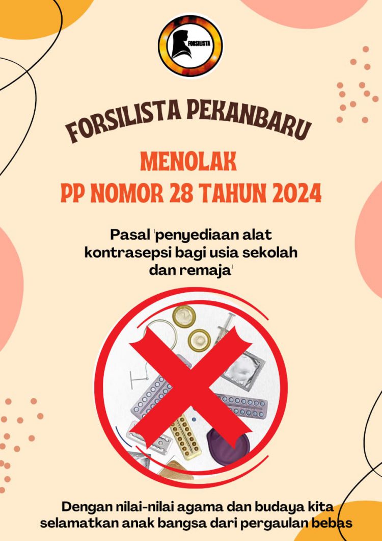 Forsilista Tegas Tolak PP Tentang Penyediaan Alat Kontrasepsi Bagi Usia Sekolah dan Remaja