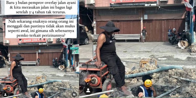 Proyek Galian di Jalan A Yani