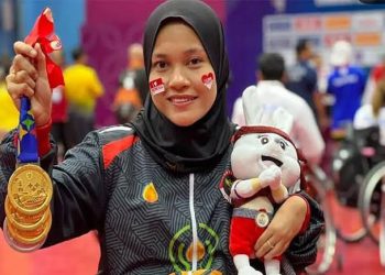 Leli Marlina kala meraih emas di Asean Paragames 2023 Kamboja.