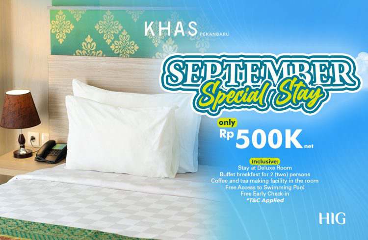 Penawaran Eksklusif September: Menginap Mewah di KHAS Hotel Pekanbaru Hanya Rp 500.000 per Malam