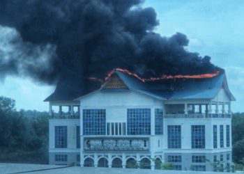 Kantor Dinas PUPR Kota Pekanbaru di Tenayan Raya Terbakar