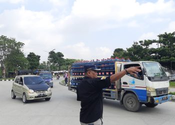 Puluhan Truk Tonase Besar Terjaring Razia Gabungan di Pekanbaru