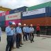 Pelepasan ekspor di Pelabuhan Buatan oleh Logistic Head RAPP Refnil Dodi, didampingi Port Operation Manager Wahyu, perwakilan BPHL Wilayah III Pekanbaru, Ori Ariyandi, S.Hut dan Mirwan Satrianto, S.Hut.