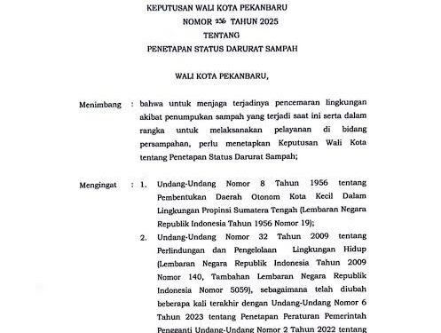 Pekanbaru Tetapkan Status Darurat Sampah!