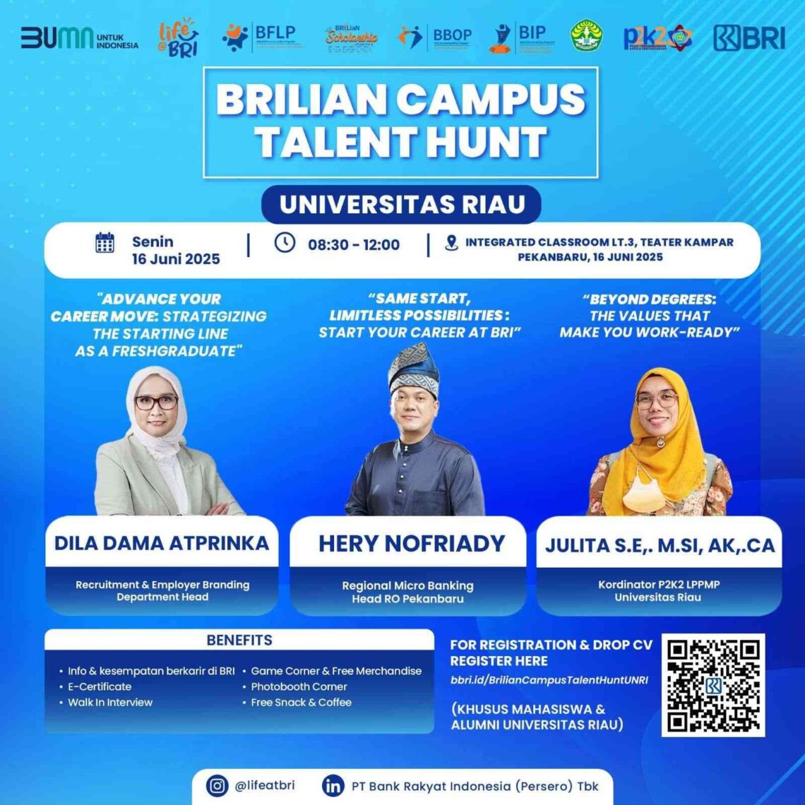 Peluang Karir, BRI Gelar BRILiaN Campus Talent Hunt 2025 di Universitas Riau