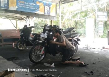 Pria Asal Inhil Ini Buka Usaha Bengkel dengan Modal Jujur?