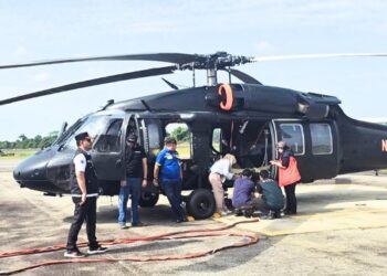 Helikopter Water Bombing dari BNPB untuk Atasi Karhutla Sudah Diterima Pemprov Riau