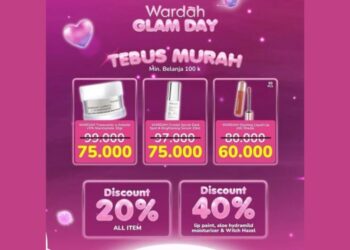 Wardah Glam Day kembali digelar di seluruh outlet Missglam yang ada di Pekanbaru dan ada diskon hingga 40 persen.