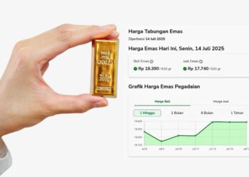 Harga Emas Pegadaian Hari Ini 14 Juli 2025, Simak Selengkapnya